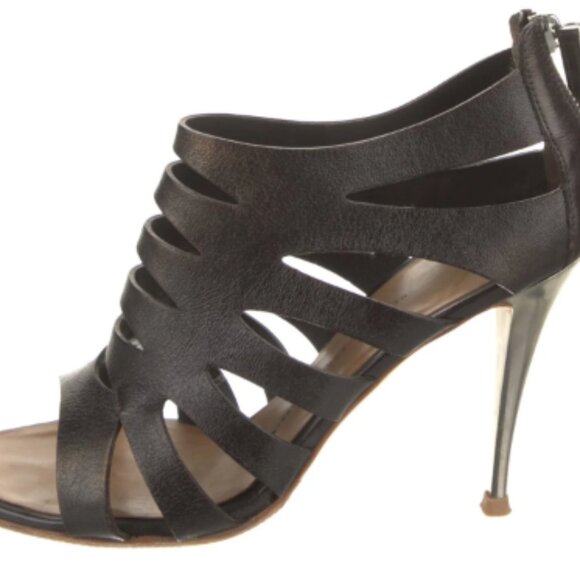 Giuseppe Zanotti Leather Cutout Accent Gladiator Sandals - Picture 1 of 3